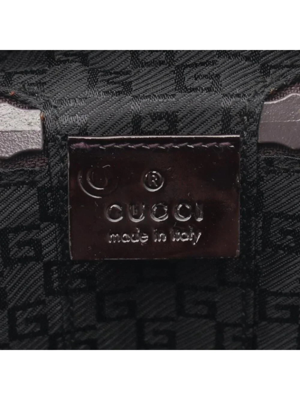 Gucci Handbag GG Canvas Patent Vanity Bag